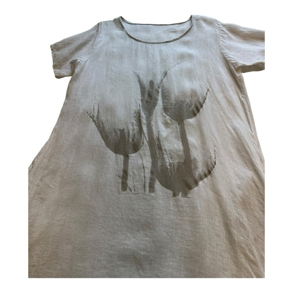 Floral Lightweight Cotton Tunic Dress - Size Large - Picture 3 of 8